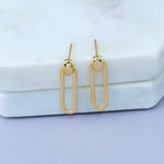 Leslie's 14K Polished Link Dangle Post Earrings - Product Photo