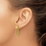 Leslie's 14K Polished Link Dangle Post Earrings - Product Photo