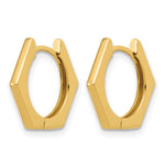 Leslie's 14K Polished Hexagon Hinged Hoop Earrings - Product Photo