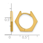 Leslie's 14K Polished Hexagon Hinged Hoop Earrings - Product Photo