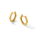 Leslie's 14K Polished Hexagon Hinged Hoop Earrings - Product Photo