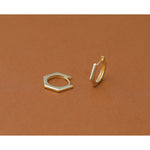 Leslie's 14K Polished Hexagon Hinged Hoop Earrings - Product Photo