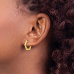 Leslie's 14K Polished Hexagon Hinged Hoop Earrings - Product Photo
