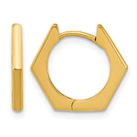 Leslie's 14K Polished Hexagon Hinged Hoop Earrings - Product Photo