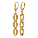 Leslie's 14K Polished Fancy Woven Dangle Leverback Earrings - Product Photo