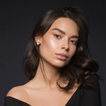 Leslie's 14K w/Rhod/Rose Gold-plat Polished/Twisted J-Hoop Post Earrings - Product Photo