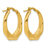 Leslie's 14K Polished Twisted Hollow Hoop Earrings - Product Photo