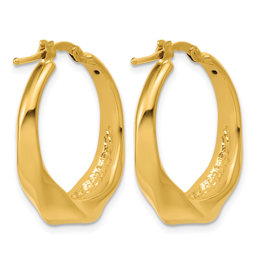 Leslie's 14K Polished Twisted Hollow Hoop Earrings - Product Photo