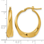 Leslie's 14K Polished Twisted Hollow Hoop Earrings - Product Photo