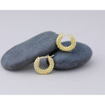 Leslie's 14K Polished and Textured Woven Hoop Earrings - Product Photo