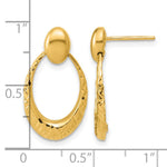 Leslie's 14K Polished and Diamond-cut Oval Dangle Post Earrings - Product Photo