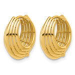 Leslie's 14K Polished Grooved Hinged Hoop Earrings - Product Photo