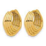 Leslie's 14K Polished Grooved Hinged Hoop Earrings - Product Photo