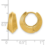 Leslie's 14K Polished Grooved Hinged Hoop Earrings - Product Photo