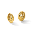 Leslie's 14K Polished Grooved Hinged Hoop Earrings - Product Photo