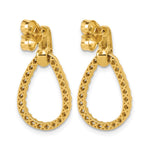 Leslie's 14K w/RH-plating Polished Teardrop Dangle Post Earrings - Product Photo