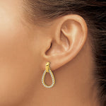 Leslie's 14K w/RH-plating Polished Teardrop Dangle Post Earrings - Product Photo
