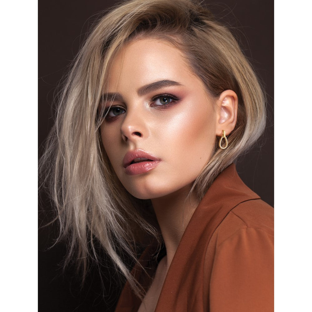 Leslie's 14K w/RH-plating Polished Teardrop Dangle Post Earrings - Product Photo