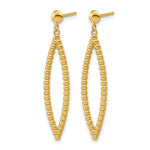 Leslie's 14K Polished Beaded Post Dangle Earrings - Product Photo