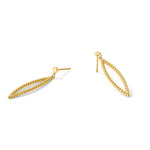 Leslie's 14K Polished Beaded Post Dangle Earrings - Product Photo