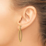 Leslie's 14K Polished Beaded Post Dangle Earrings - Product Photo