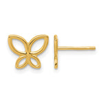 Leslie's 14K Polished Butterfly Post Earrings - Product Photo