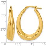 Leslie's 14K Polished Oval Hollow Hoop Earrings - Product Photo