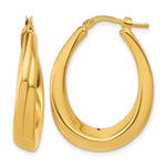 Leslie's 14K Polished Oval Hollow Hoop Earrings - Product Photo