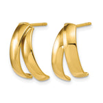 Leslie's 14K Polished J-Hoop Post Earrings - Product Photo