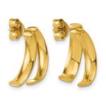 Leslie's 14K Polished J-Hoop Post Earrings - Product Photo