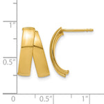 Leslie's 14K Polished J-Hoop Post Earrings - Product Photo