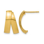 Leslie's 14K Polished J-Hoop Post Earrings - Product Photo