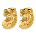 Leslie's 14K Polished and Grooved Hollow Puffed Post Earrings - Product Photo