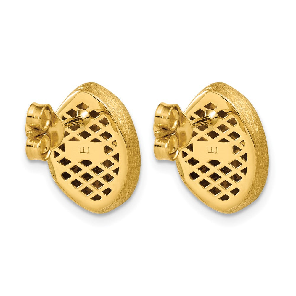 Leslie's 14K With Scratch Finish Post Earrings - Product Photo
