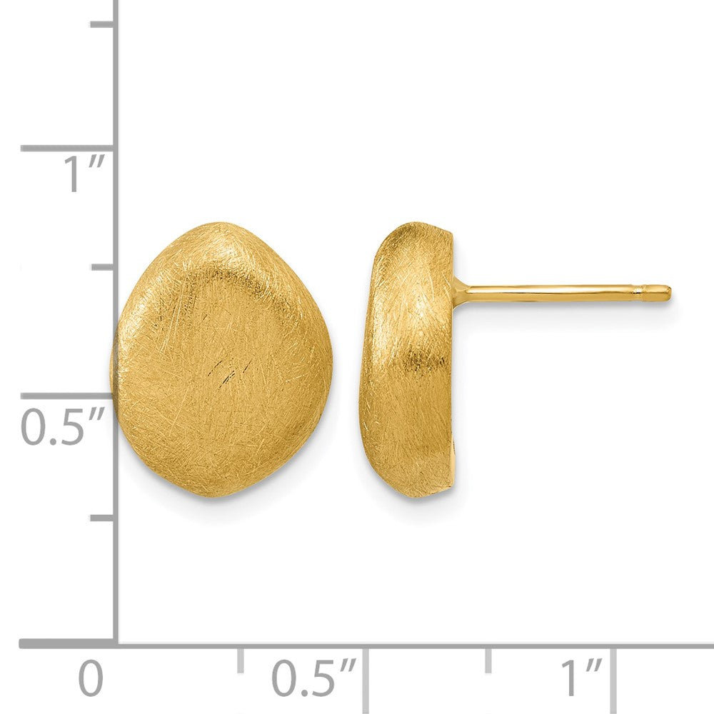 Leslie's 14K With Scratch Finish Post Earrings - Product Photo