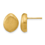 Leslie's 14K With Scratch Finish Post Earrings - Product Photo