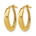Leslie's 14K Polished Oval Hoop Earrings - Product Photo