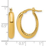 Leslie's 14K Polished Oval Hoop Earrings - Product Photo