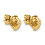 Leslie's 14K Polished Square Knot Post Earrings - Product Photo
