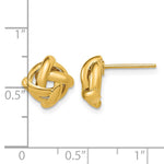 Leslie's 14K Polished Square Knot Post Earrings - Product Photo