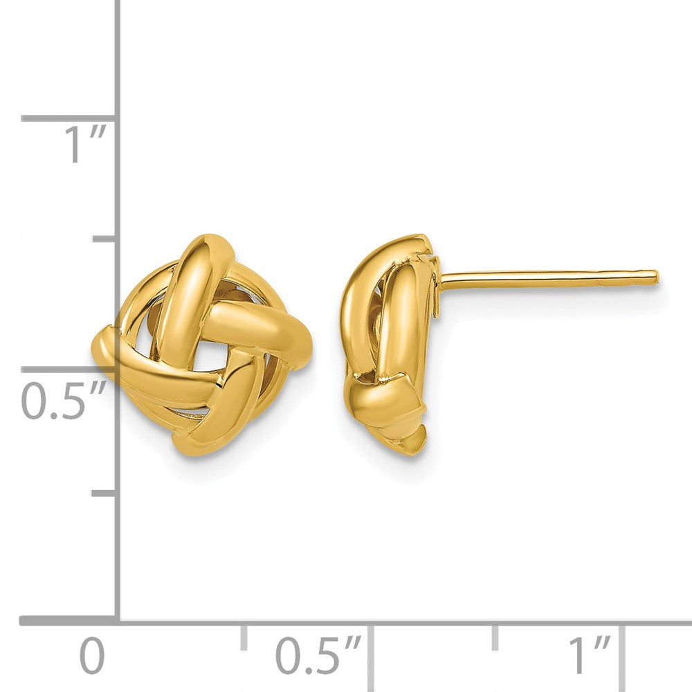 Leslie's 14K Polished Square Knot Post Earrings - Product Photo