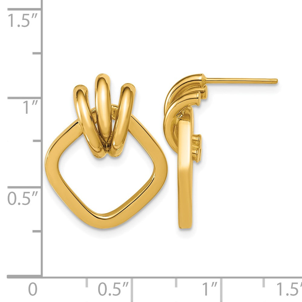 Leslie's 14K Polished Dangle Post Earrings - Product Photo