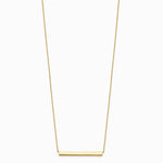 14K Yellow Gold Polished with 1in ext. Bar Necklace - Product Photo