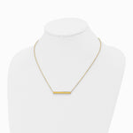 14K Yellow Gold Polished with 1in ext. Bar Necklace - Product Photo