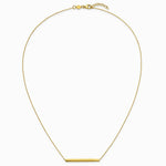 14K Yellow Gold Polished with 1in ext. Bar Necklace - Product Photo