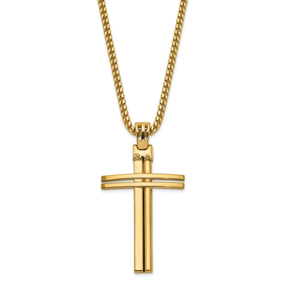 14K Yellow Gold Leslie's 14K Polished Cross Pendant - Product Photo