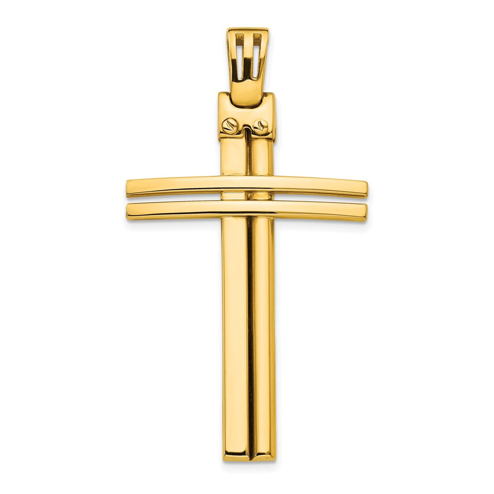 14K Yellow Gold Leslie's 14K Polished Cross Pendant - Product Photo