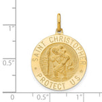Leslie's 14k Polished and Satin Round St. Christopher Pendant - Product Photo