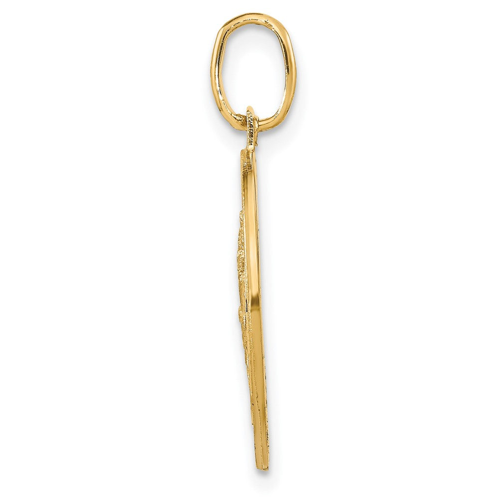 Leslie's 14k Polished and Satin Round St. Christopher Pendant - Product Photo
