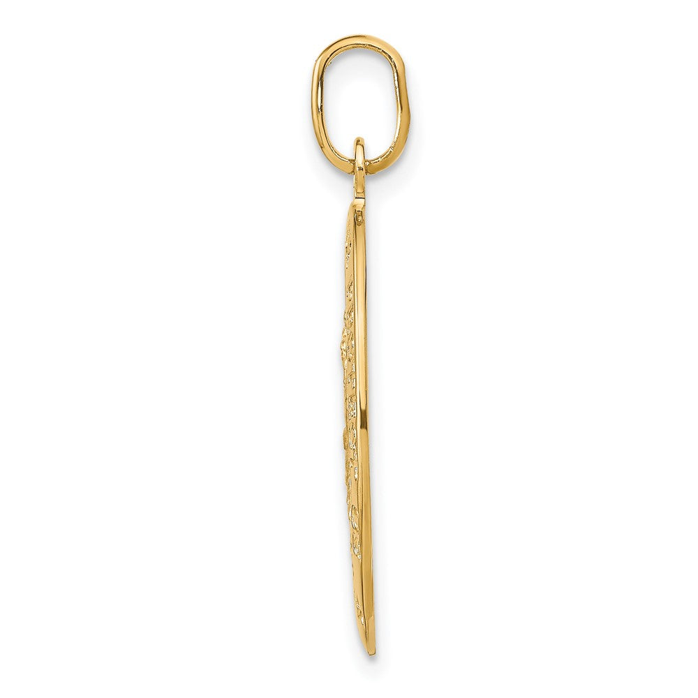 Leslie's 14k Polished and Satin Oval St. Christopher Pendant - Product Photo